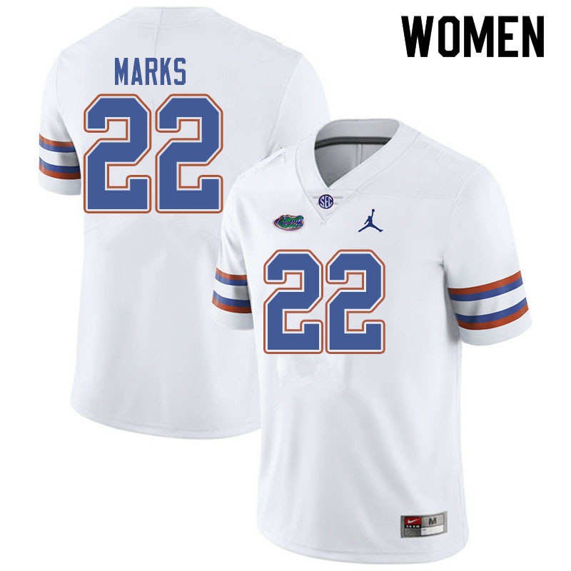 Jordan Brand Women #22 Dionte Marks Florida Gators College Football Jerseys Sale-White